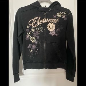 Element Black Zip-Up Hoodie